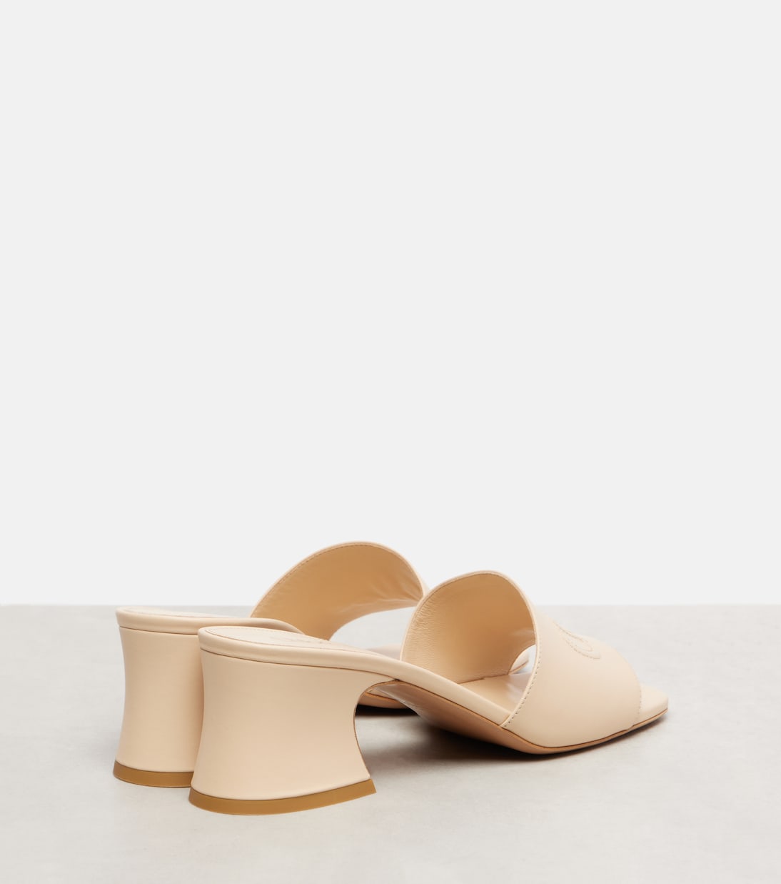 Mules Soleil 55 en cuir à logo | Chloé