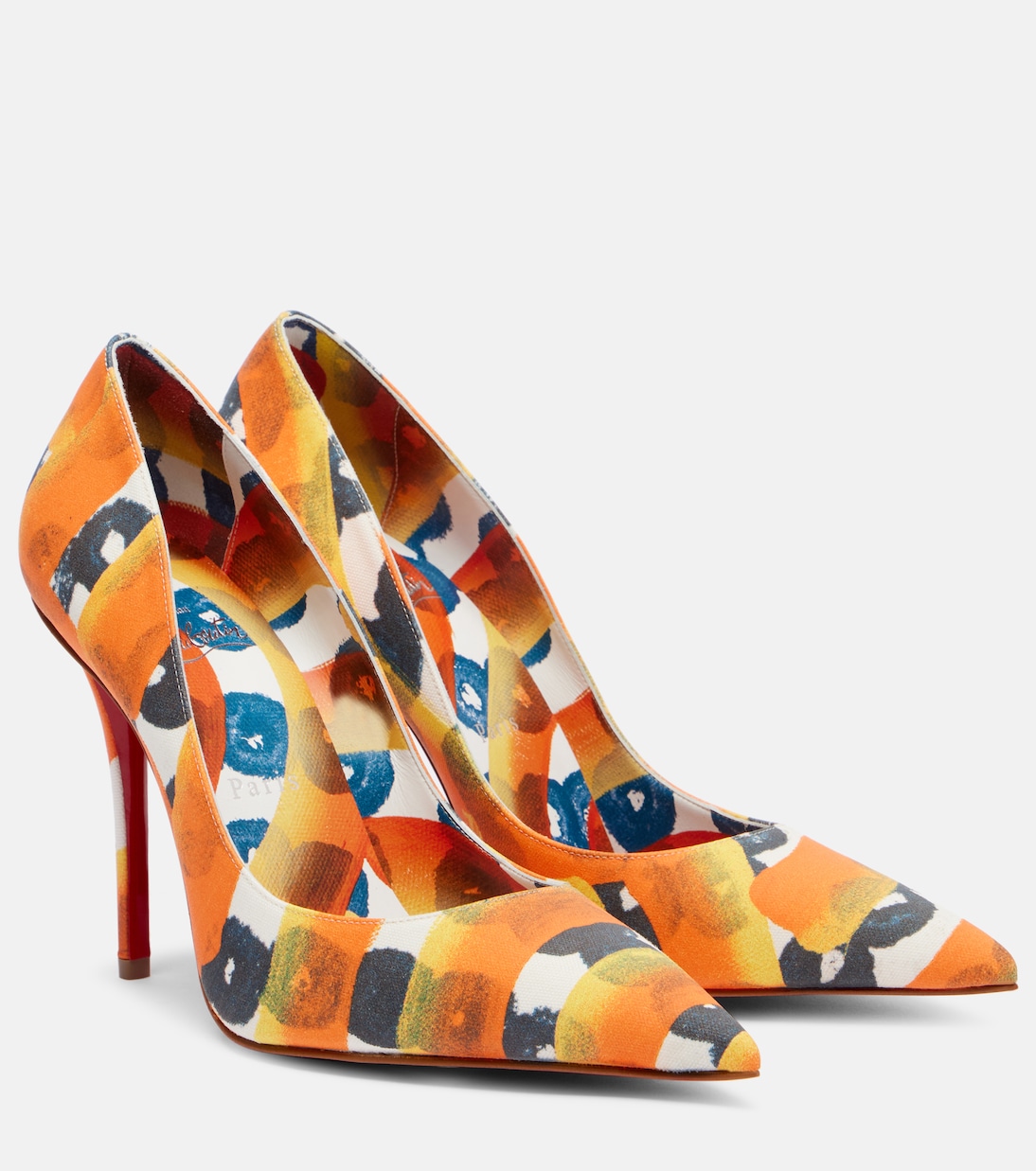 Miss Z 100 printed satin crêpe pumps  | Christian Louboutin