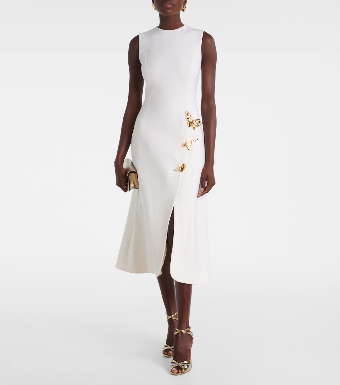 Embellished wool-blend cocktail dress | Oscar de la Renta