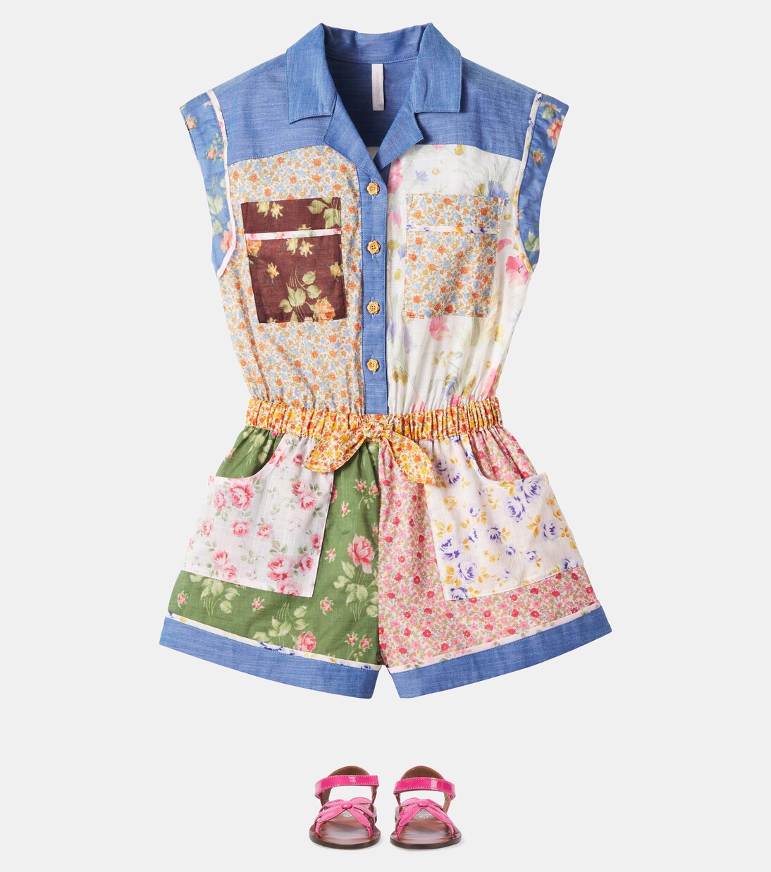 Lucky floral cotton playsuit | Zimmermann Kids
