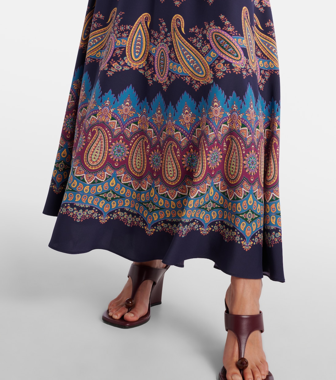 Falda larga de seda con paisley | Etro