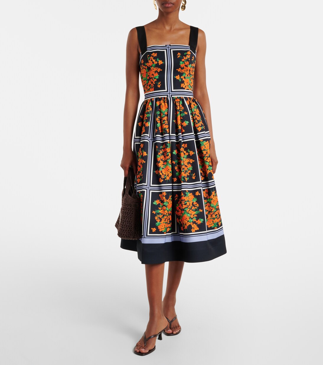 Bedrucktes Midikleid | Carolina Herrera