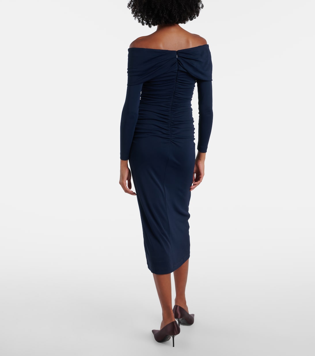 Off-Shoulder-Midikleid | Carolina Herrera