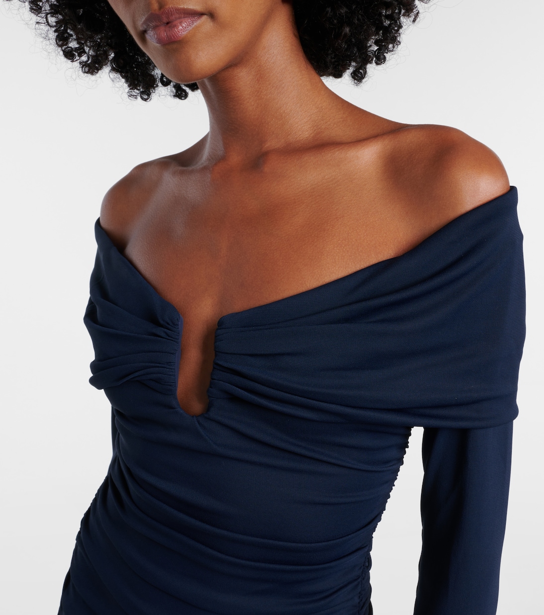 Off-Shoulder-Midikleid | Carolina Herrera