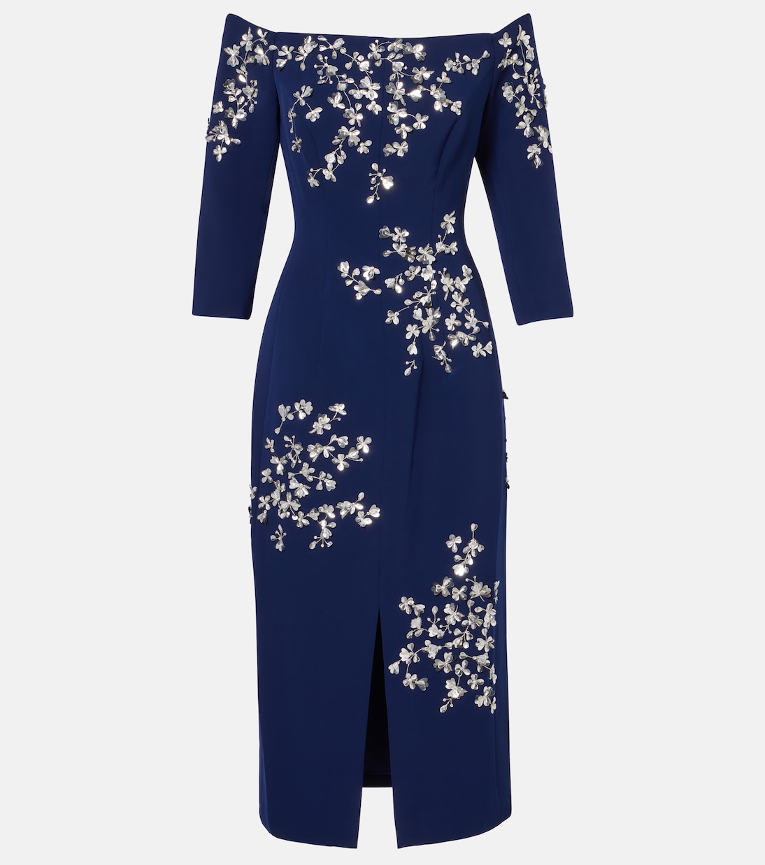 Verziertes Off-Shoulder-Midikleid | Carolina Herrera