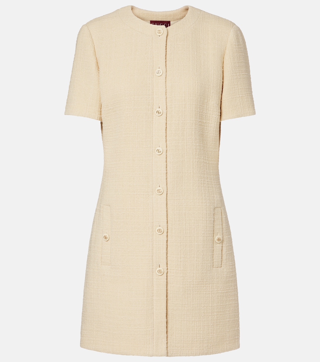 Double G wool-blend tweed minidress | Gucci