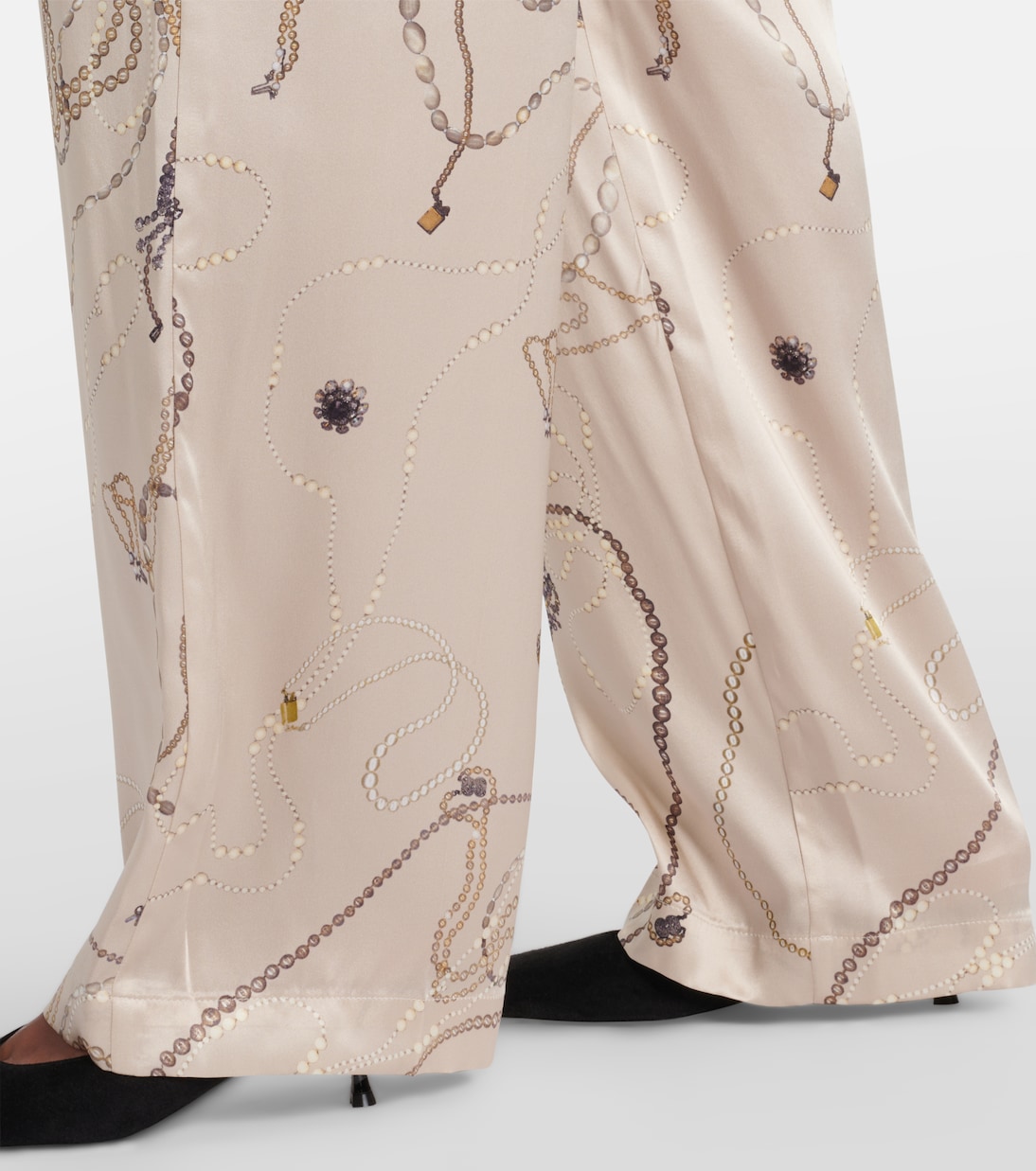 Printed silk satin pajama pants | Victoria Beckham