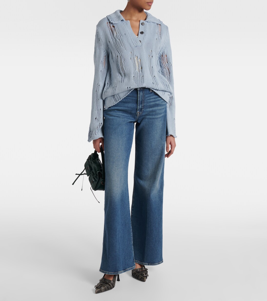 Lotta high-rise wide-leg jeans | 7 For All Mankind