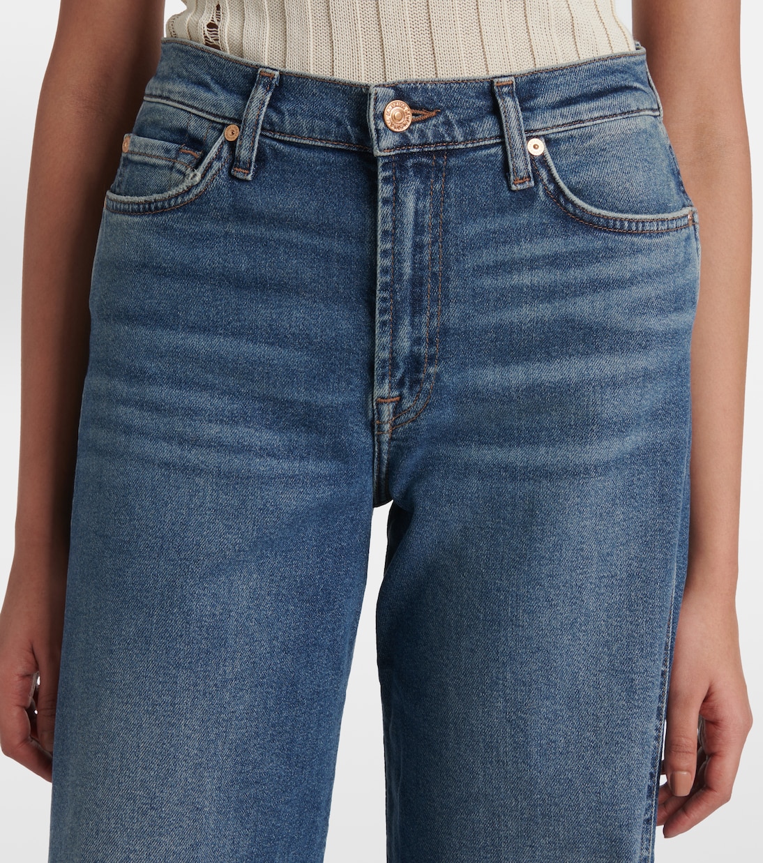 Lotta high-rise wide-leg jeans | 7 For All Mankind