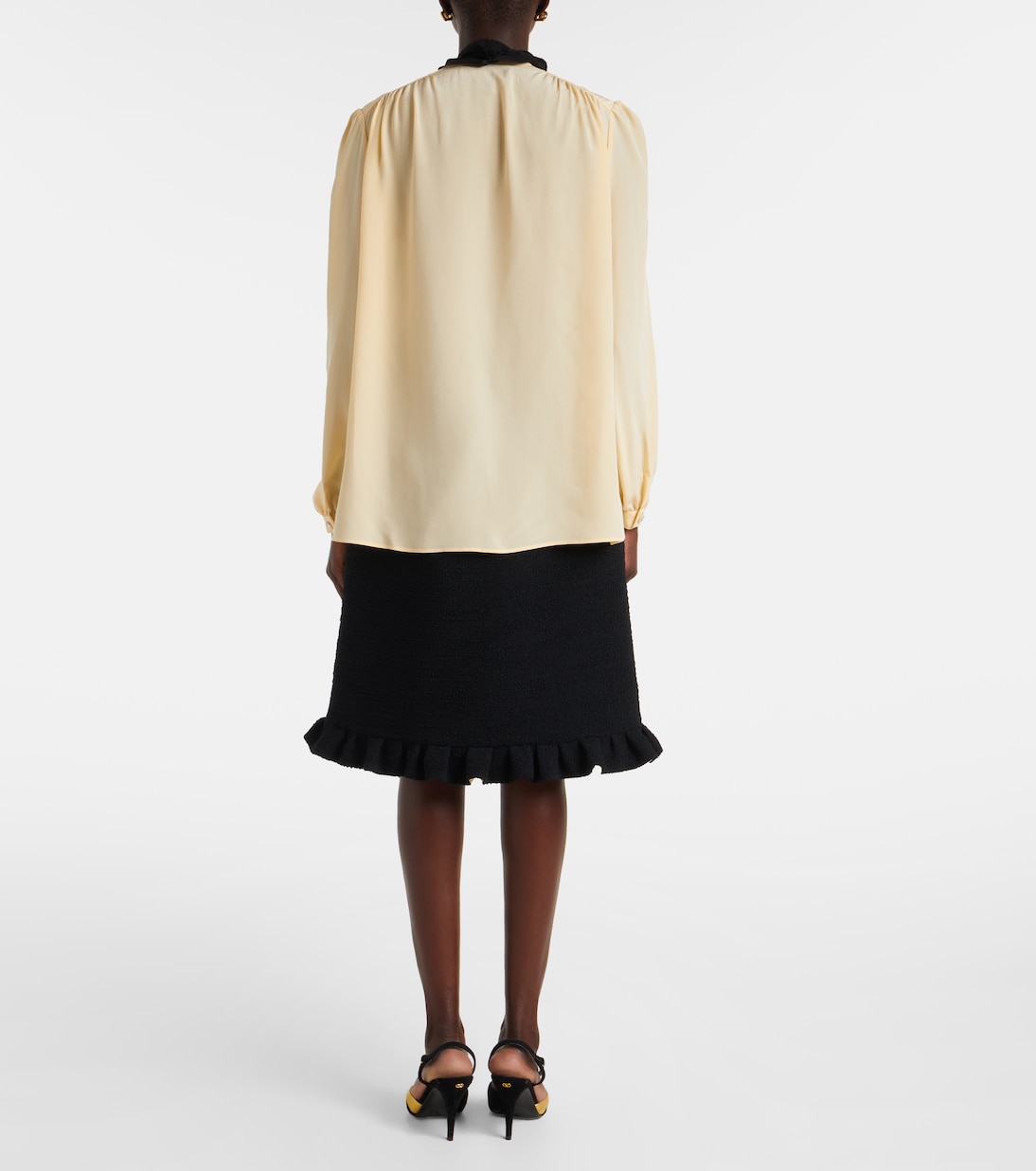 Ruffled silk crêpe de chine blouse | Valentino