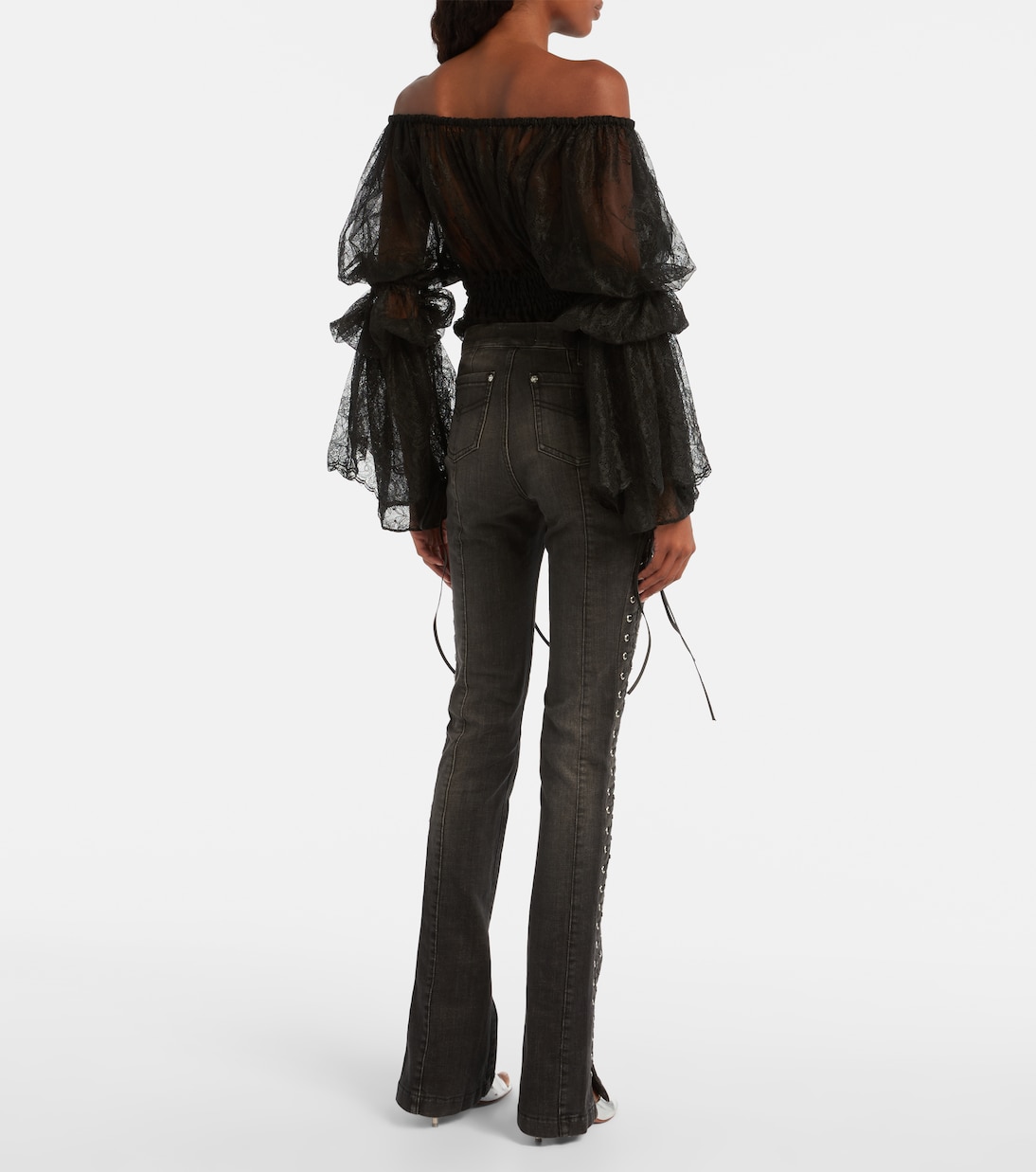 Low-rise slim-fit flared jeans | Blumarine