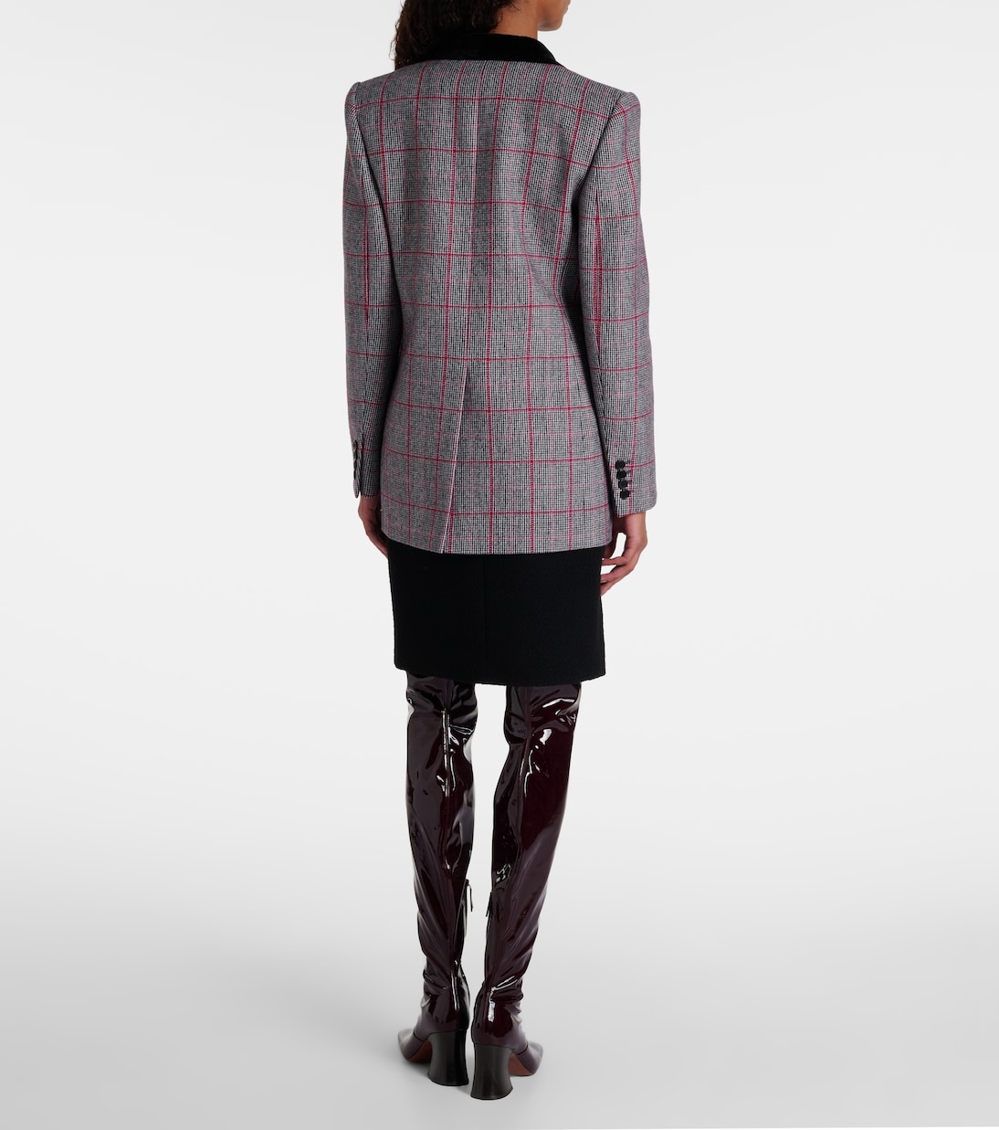 جاكيت من الصوف بمربعات وصفين من الأزرار | Chloé