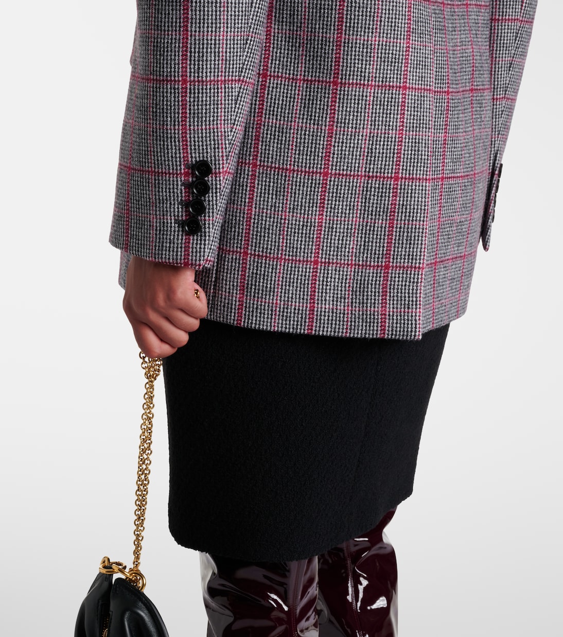 جاكيت من الصوف بمربعات وصفين من الأزرار | Chloé