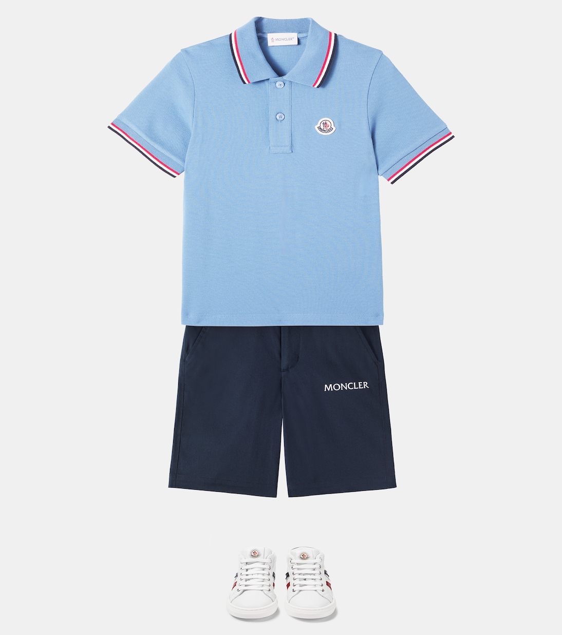 Logo cotton polo shirt | Moncler Enfant