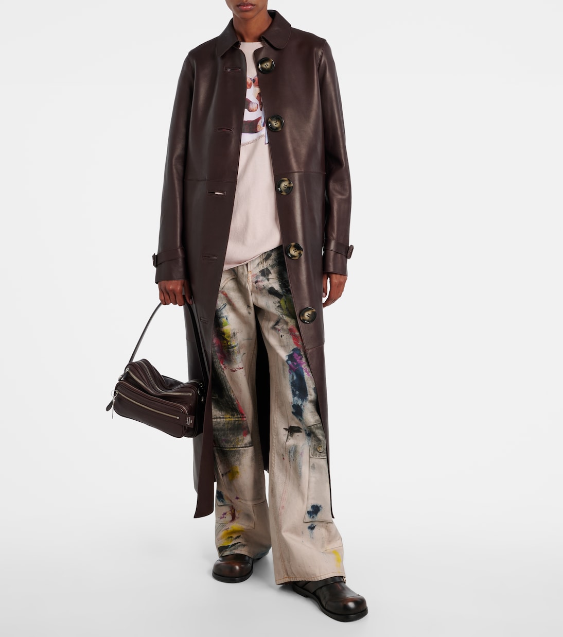 Leather coat | Acne Studios