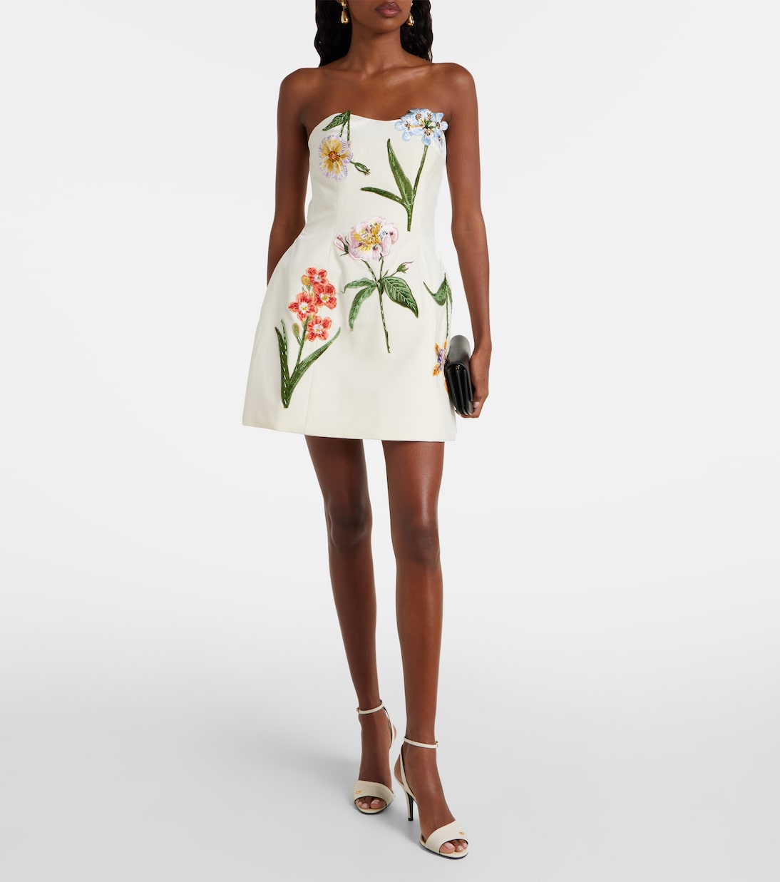 Robe Rosario brodée en velours  | Leo Lin