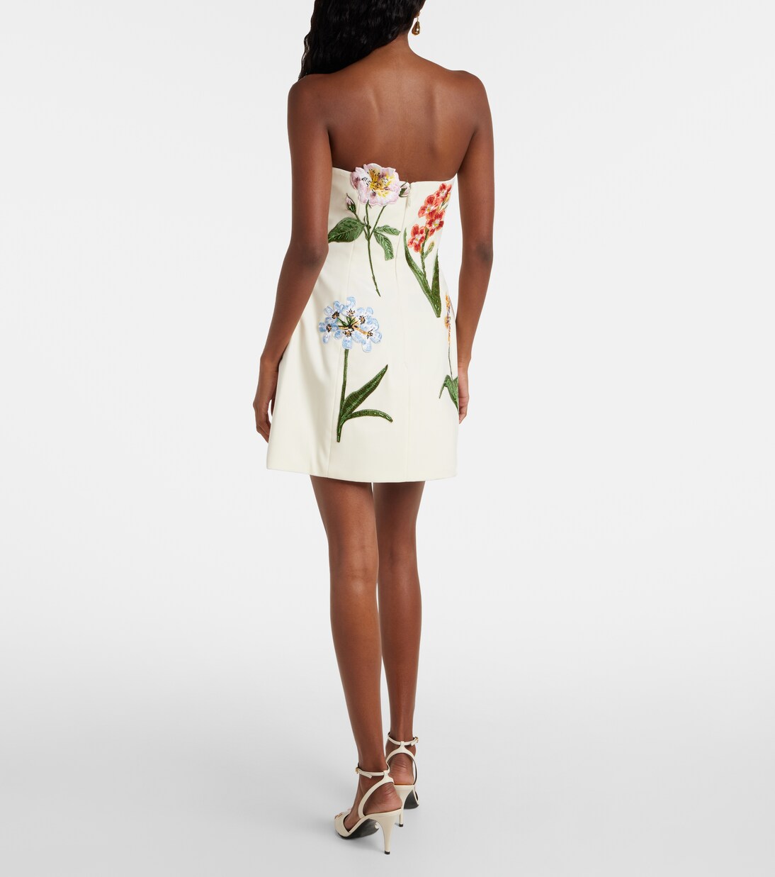 Robe Rosario brodée en velours  | Leo Lin