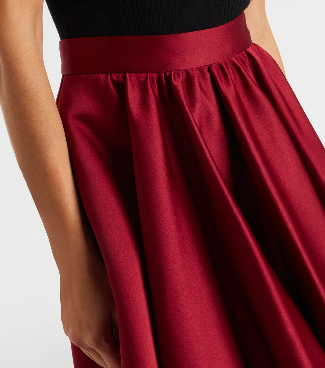 Farneto duchess satin midi skirt | Max Mara