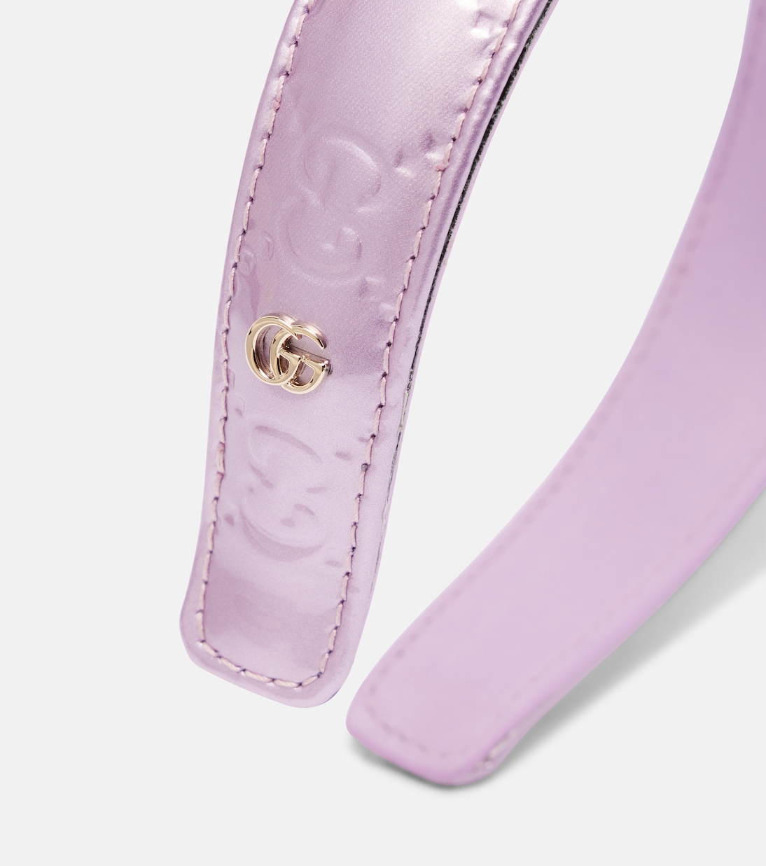 Haarreif GG aus Metallic-Leder | Gucci