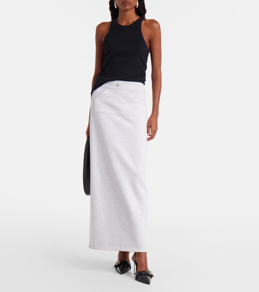 Cotton-blend maxi skirt  | Coperni