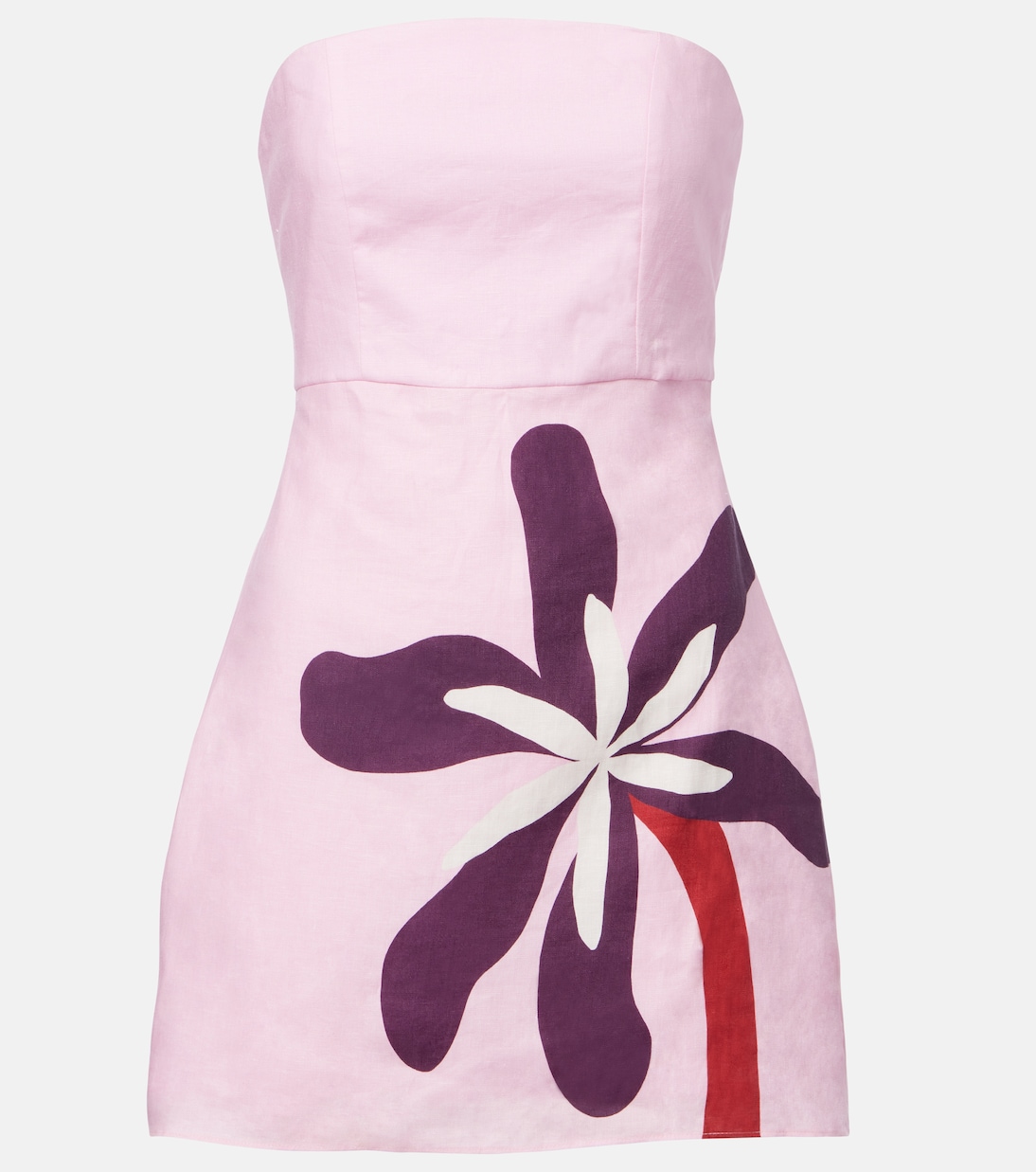 Roma floral linen minidress | Cala de la Cruz