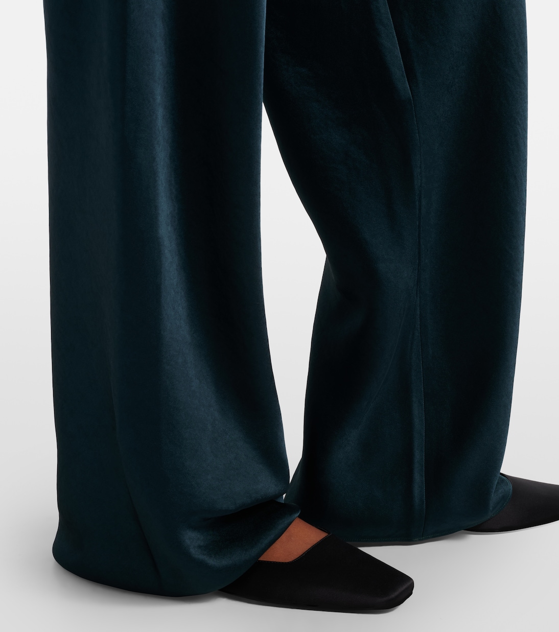 High-rise satin wide-leg pants | Vince