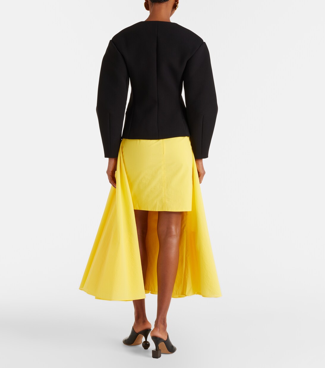 Paysan asymmetric cotton-blend midi skirt | Jacquemus