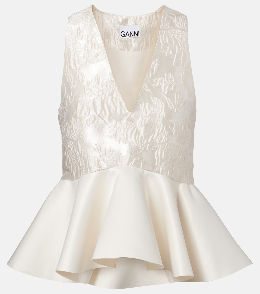 Top aus Satin-Cloqué | Ganni