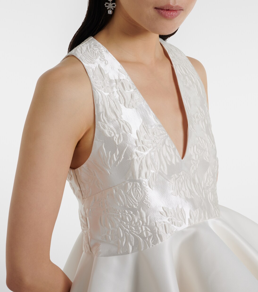 Top aus Satin-Cloqué | Ganni