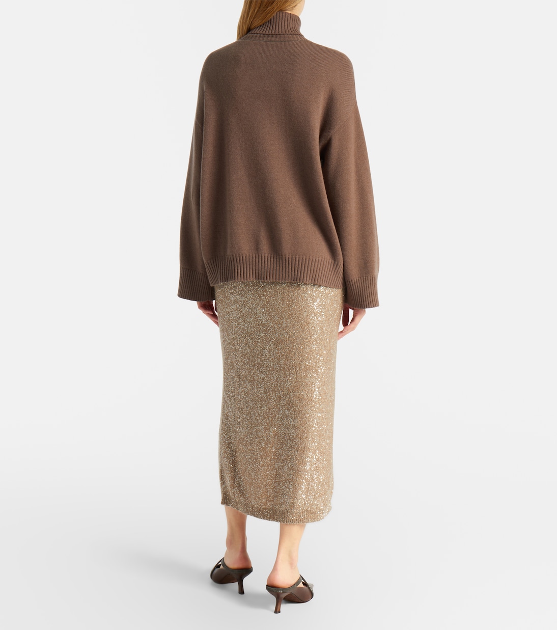 Lamé pencil skirt | Brunello Cucinelli