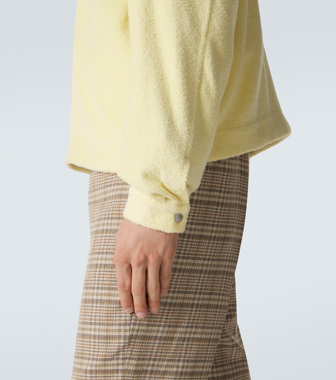 Cotton-blend pile zip-up hoodie | Auralee