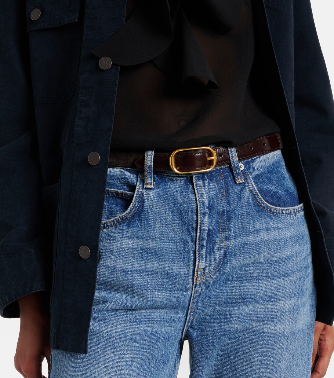 Reine leather and suede belt | Nili Lotan