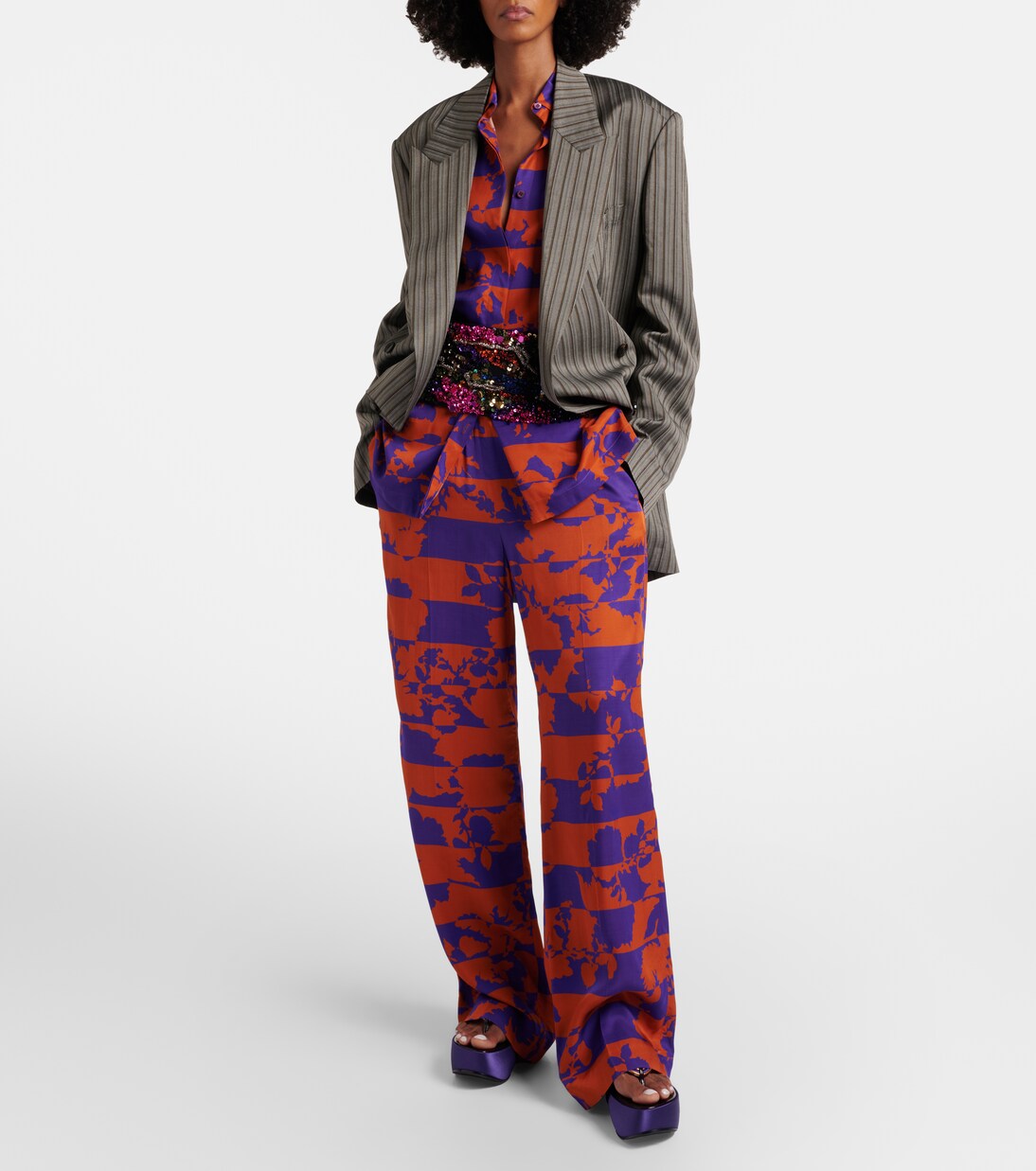 Tongs en satin | Dries Van Noten