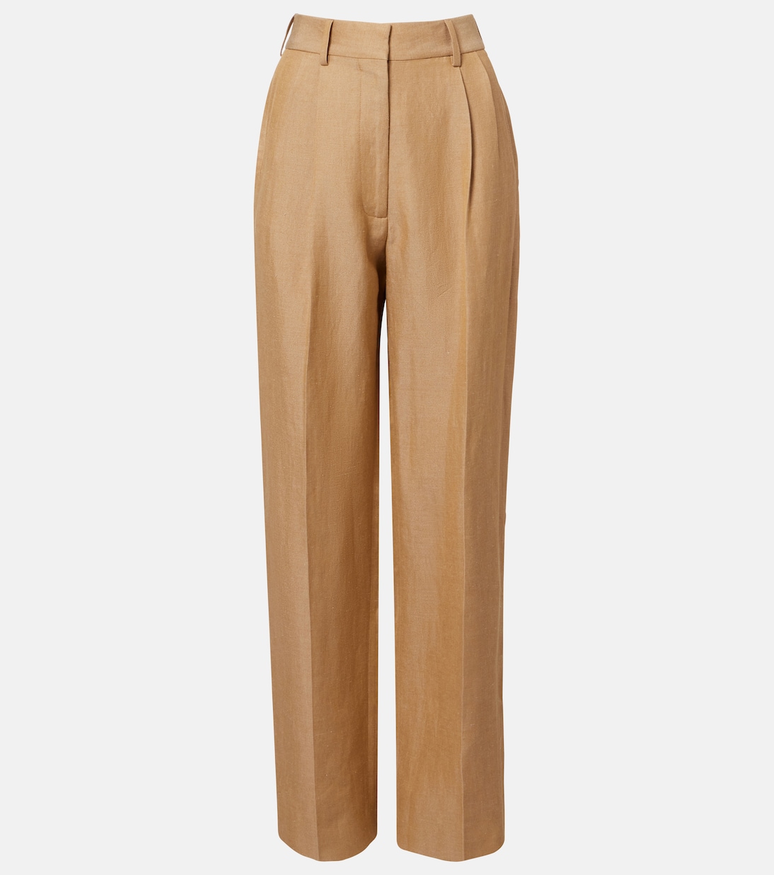 Fox linen-blend straight pants | Blazé Milano