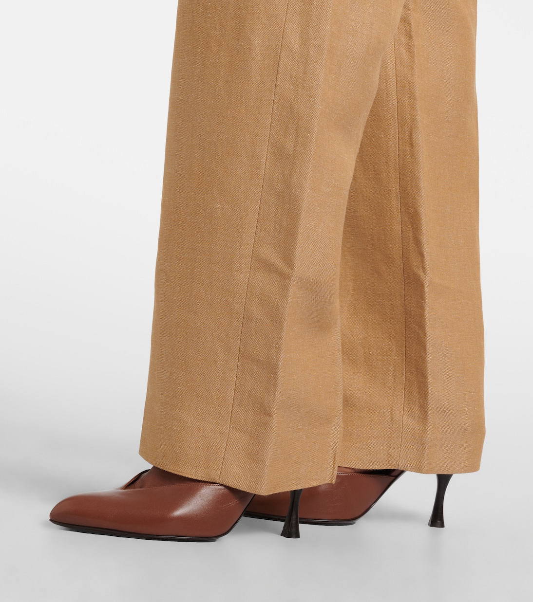 Fox linen-blend straight pants | Blazé Milano