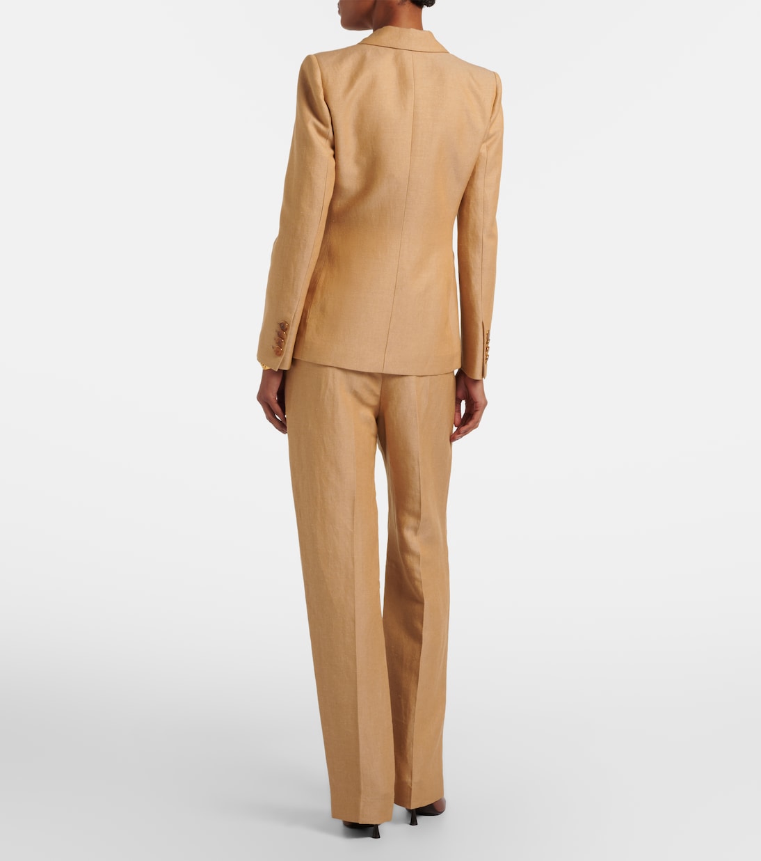 Fox linen-blend straight pants | Blazé Milano