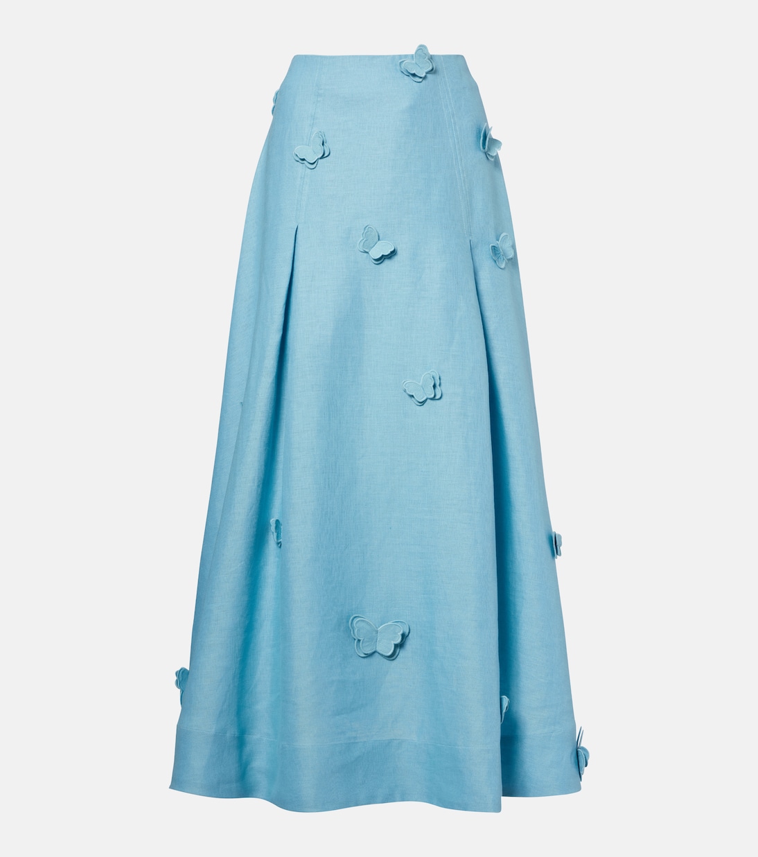 Patch-appliqué linen midi skirt | Farm Rio