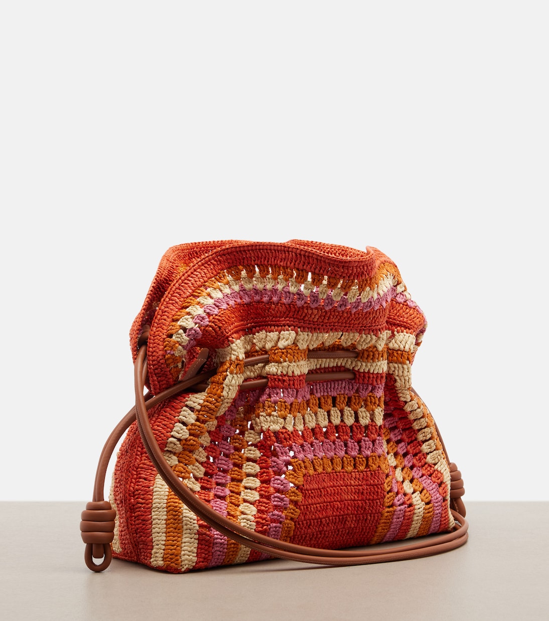 Clutch Flamenco Medium de rafia | Loewe