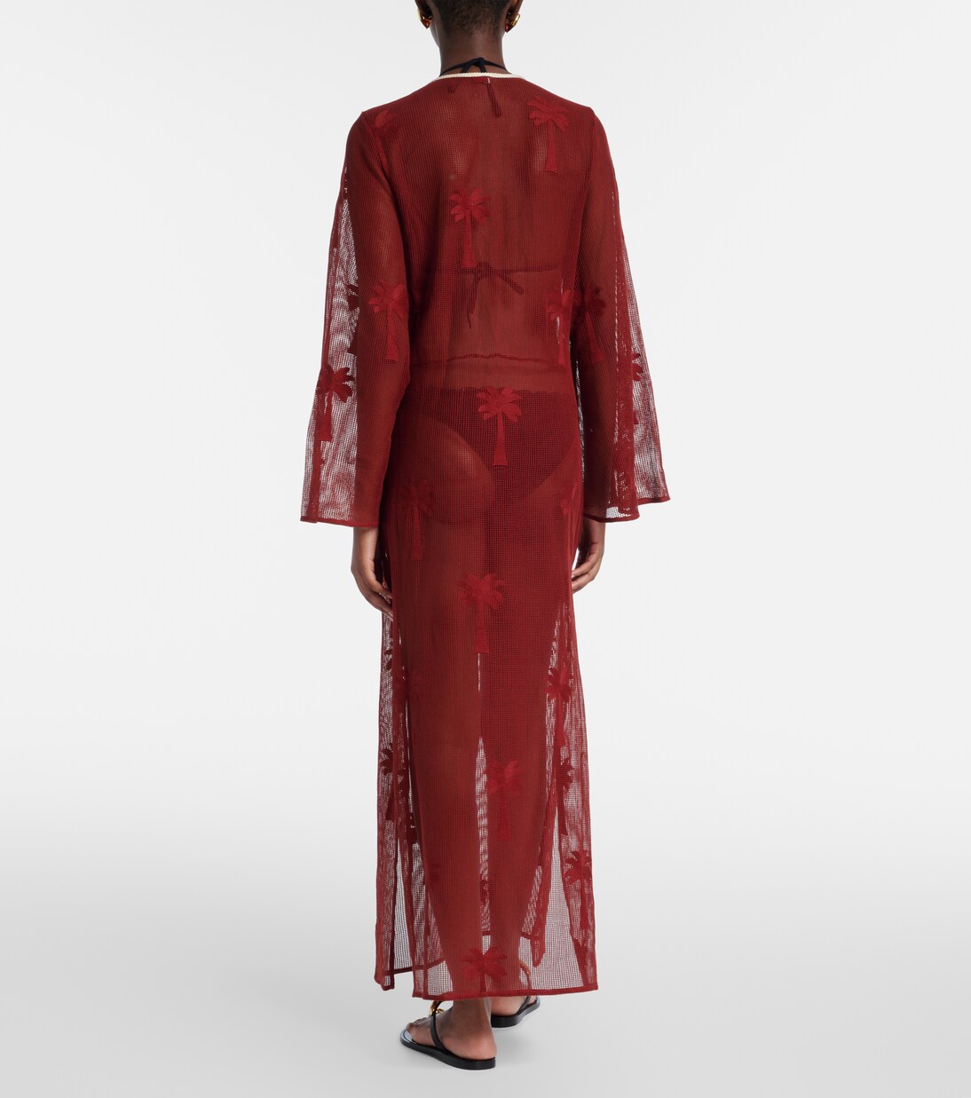 Bestickter Kaftan aus Baumwoll-Mesh | Johanna Ortiz