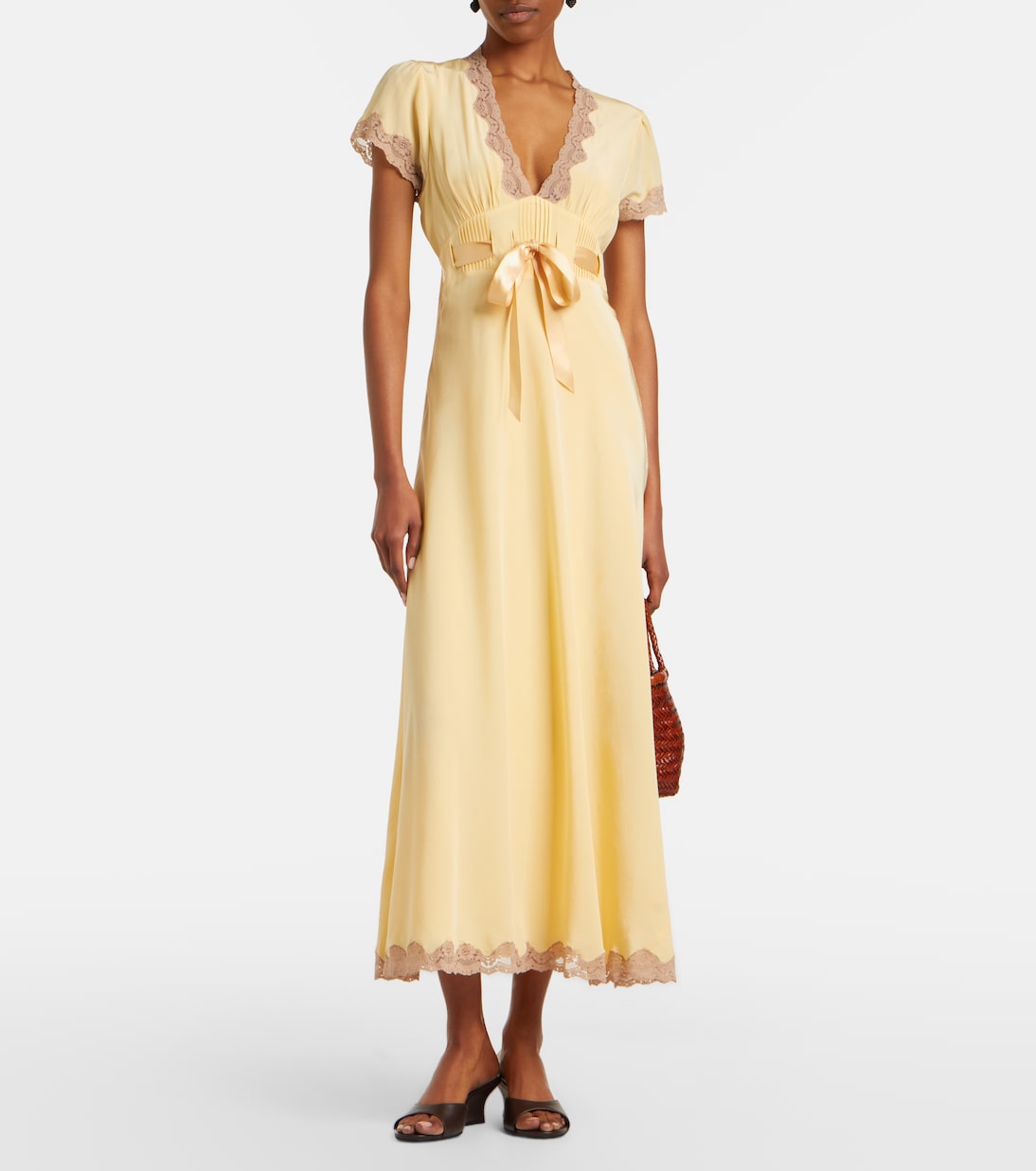 Marlice lace-trimmed silk maxi dress | Rixo