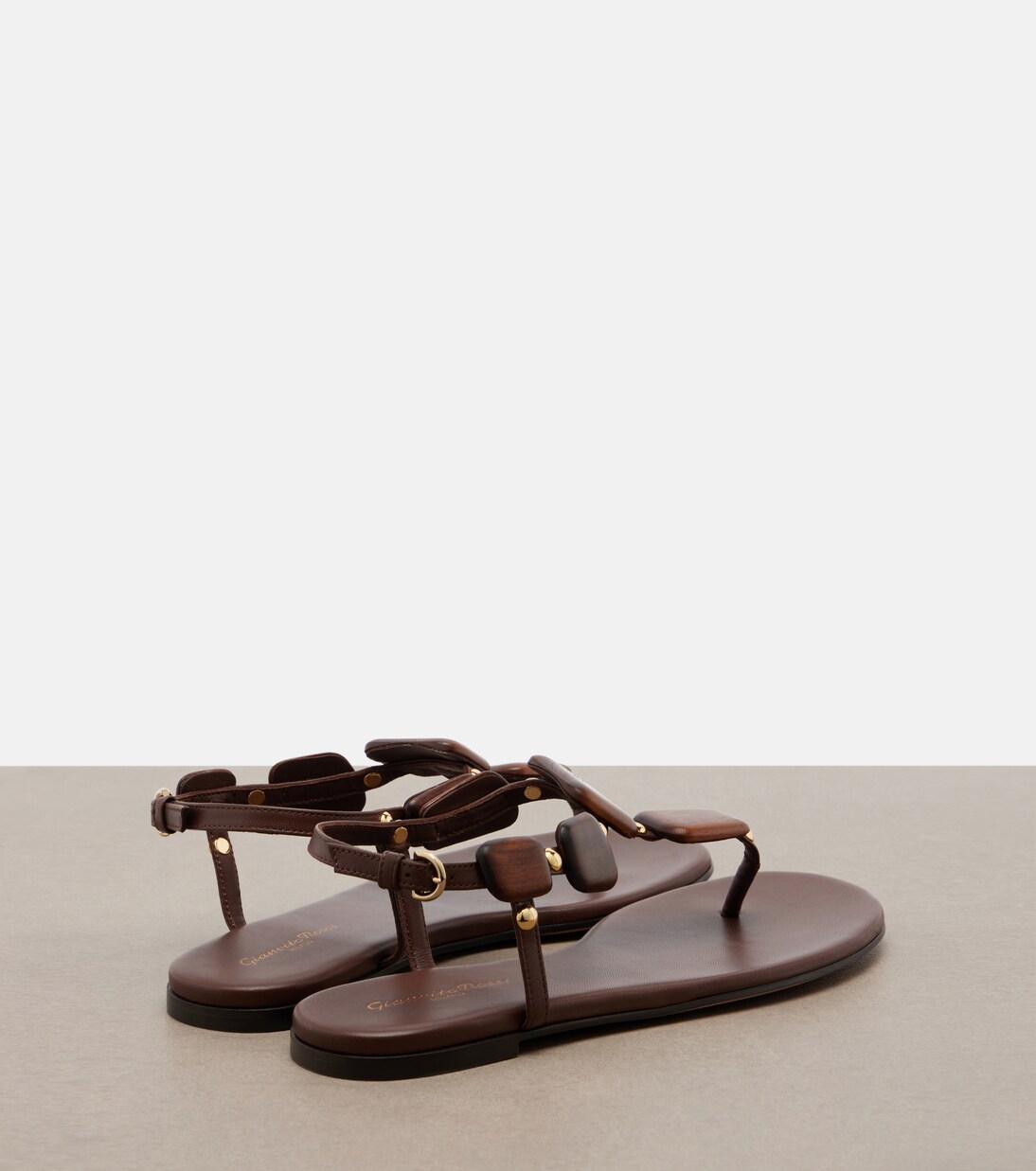 Sandalias de piel con cuentas | Gianvito Rossi