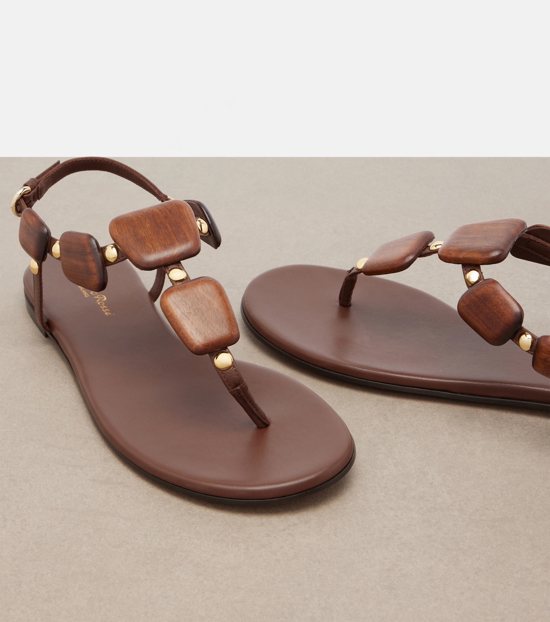 Sandalias de piel con cuentas | Gianvito Rossi