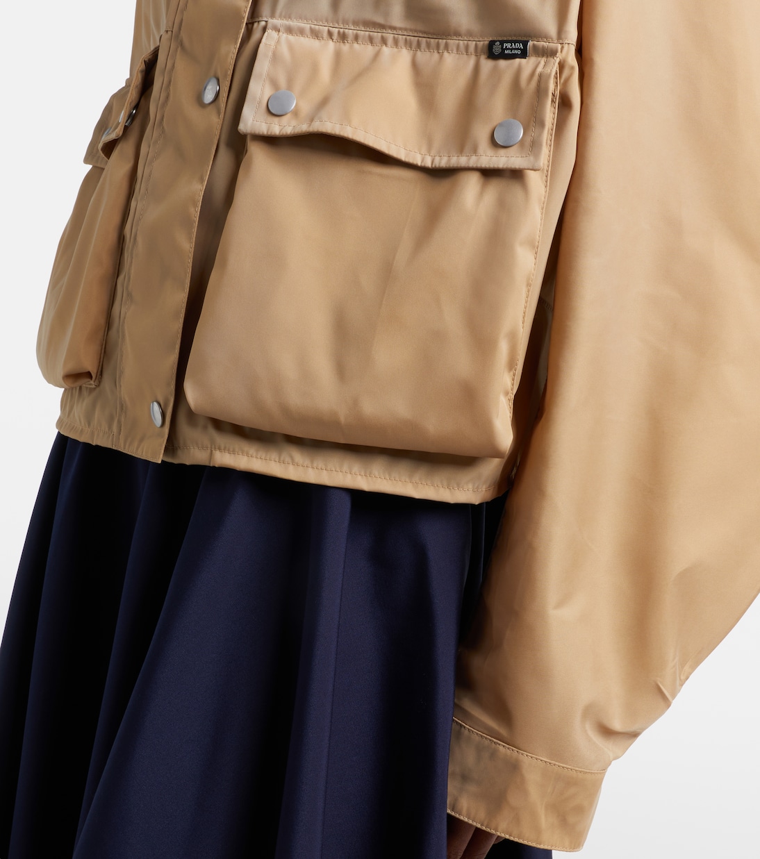 Chaqueta cropped de Re-Nylon | Prada