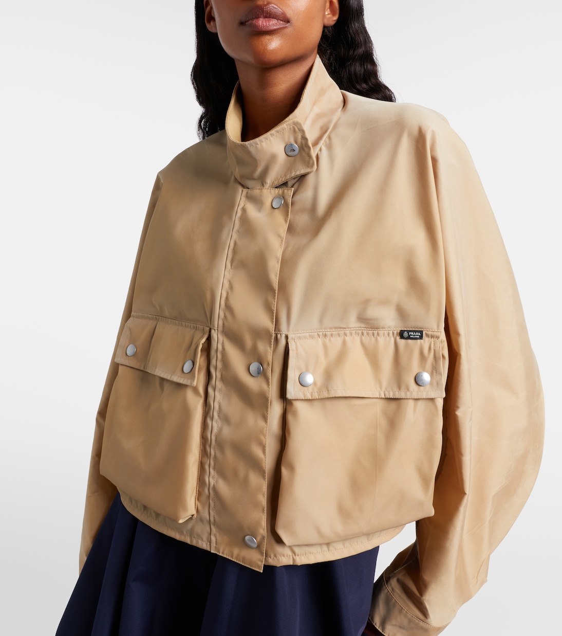 Chaqueta cropped de Re-Nylon | Prada