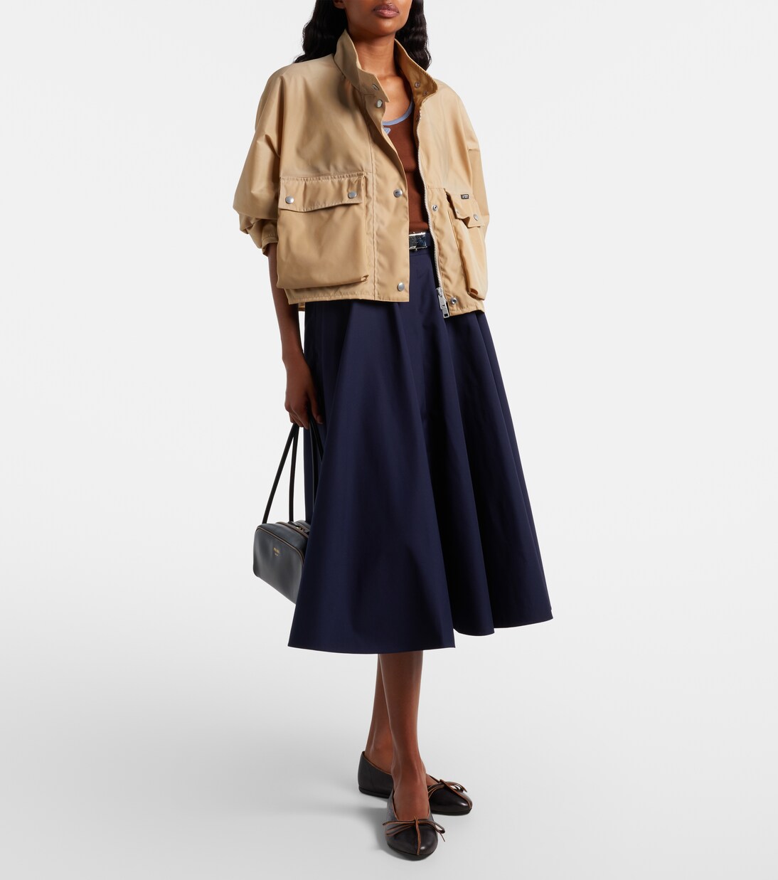 Chaqueta cropped de Re-Nylon | Prada