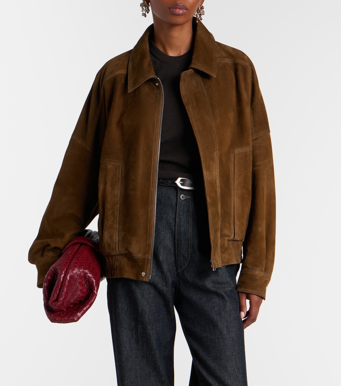 Dalma suede blouson jacket | Nour Hammour