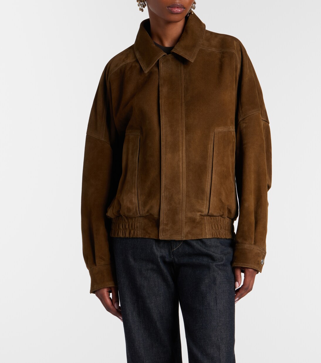 Dalma suede blouson jacket | Nour Hammour