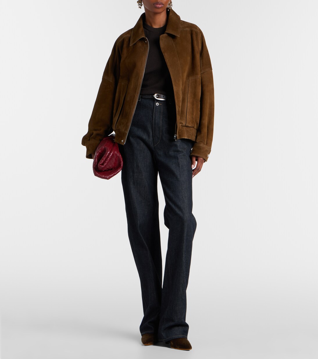 Dalma suede blouson jacket | Nour Hammour