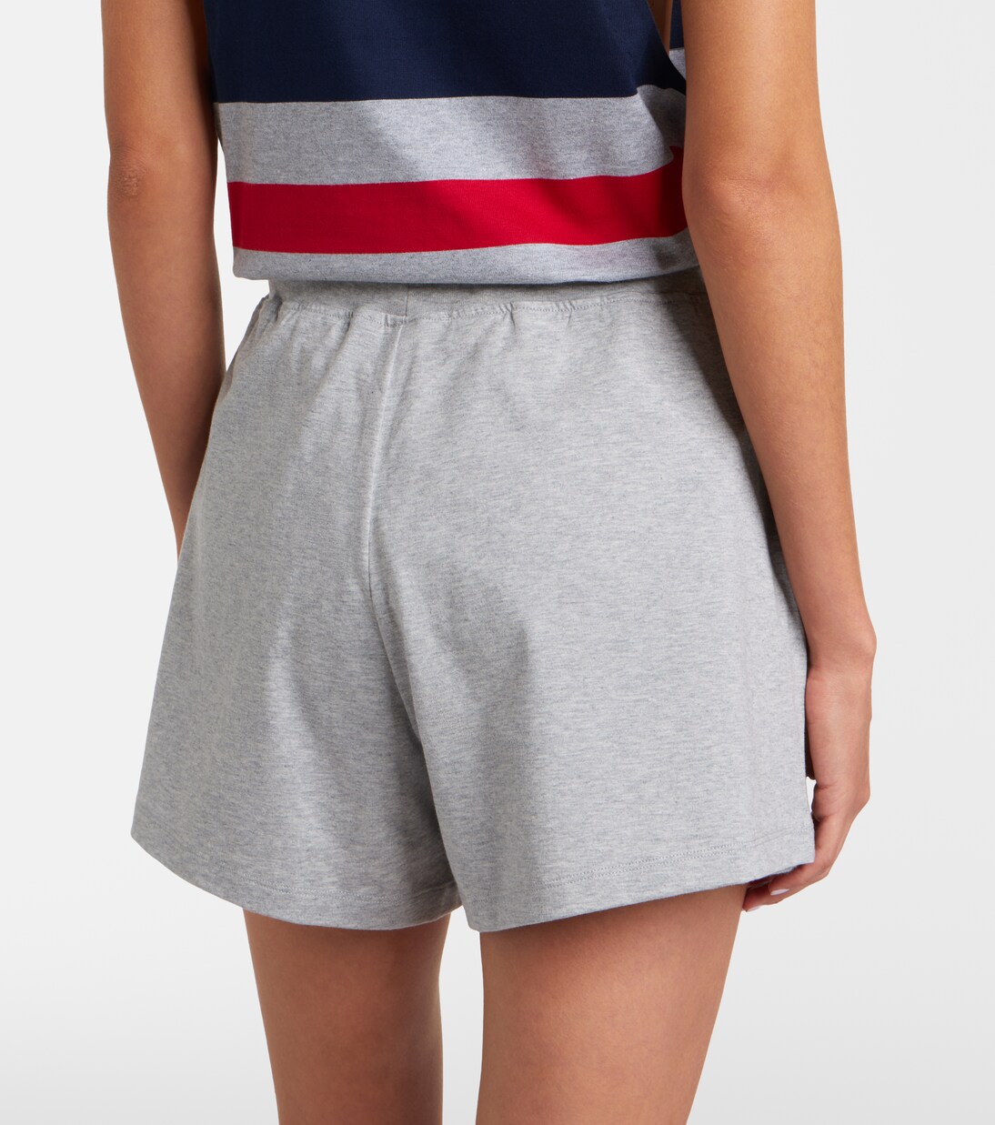 Logo cotton jersey shorts | Versace