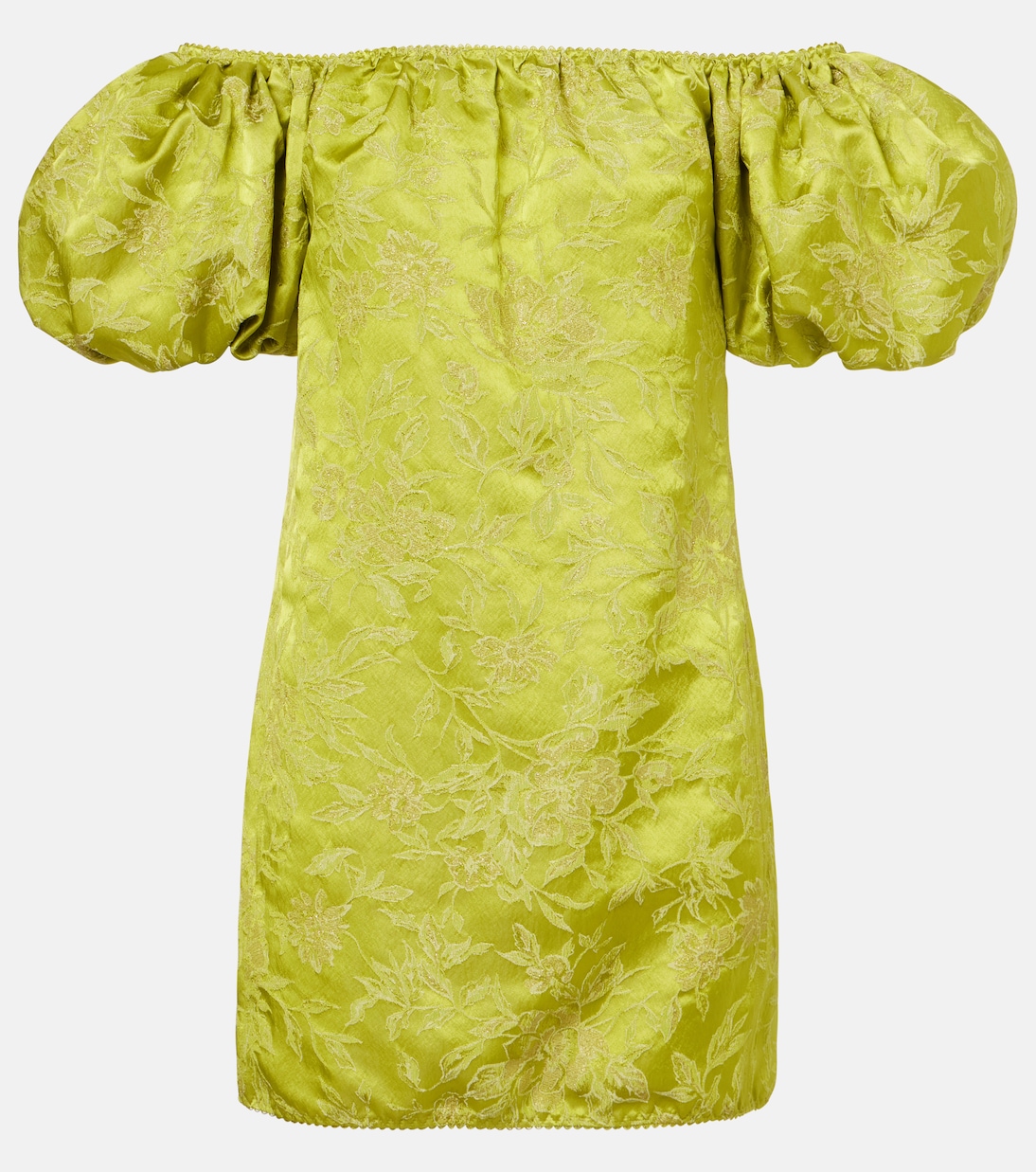 Embroidered duchess satin minidress | Saint Laurent